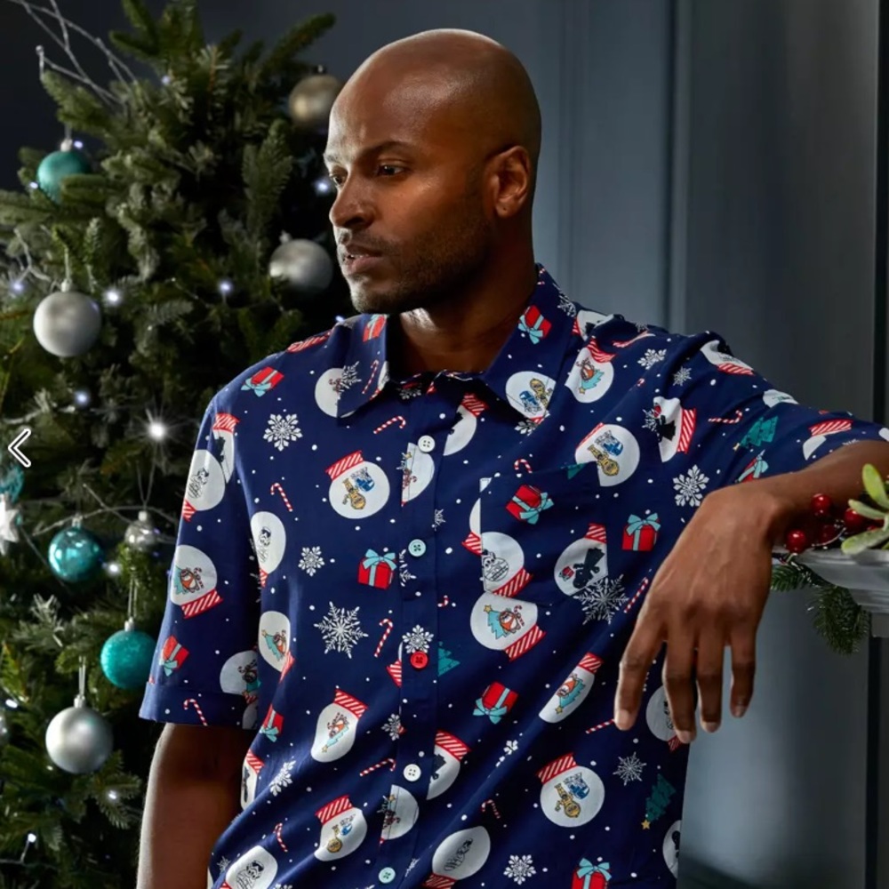 Star Wars Christmas shirt for adults Disney Holiday Print Medium linen feel